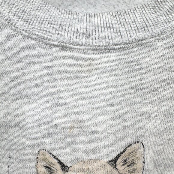 Vintage '90s Cute Cat Kitten Sweatshirt size large cats beach pool sunglasses *r - Picture 8 of 15